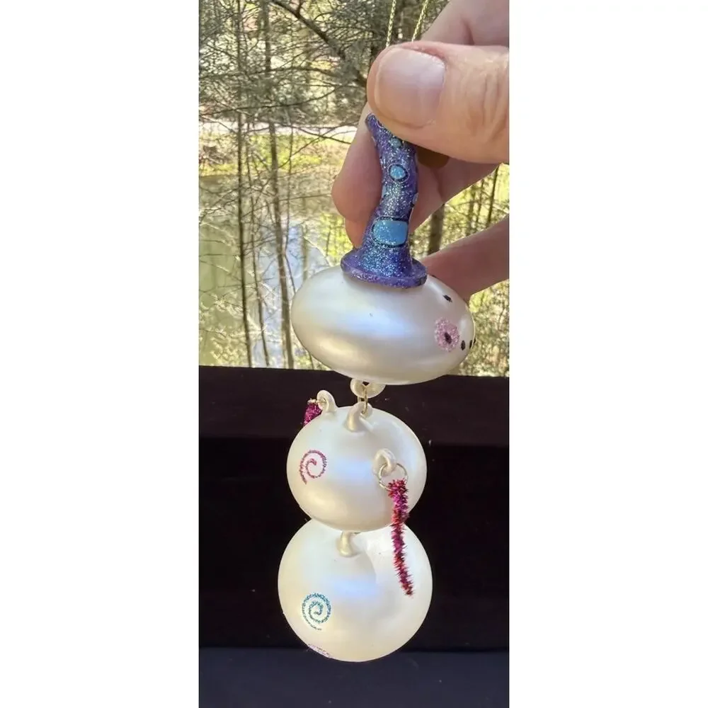 Midwest Of Cannon Falls Snowman Whimsical Christmas ornament -K2